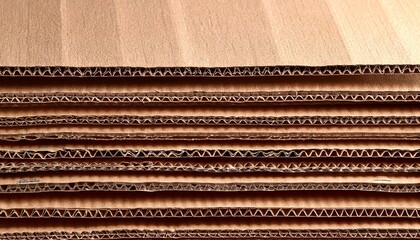 Corrugated cardboard with exposed layers, kraft paper tones, style industrial texture background. 1