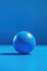 Blue ball on blue surface