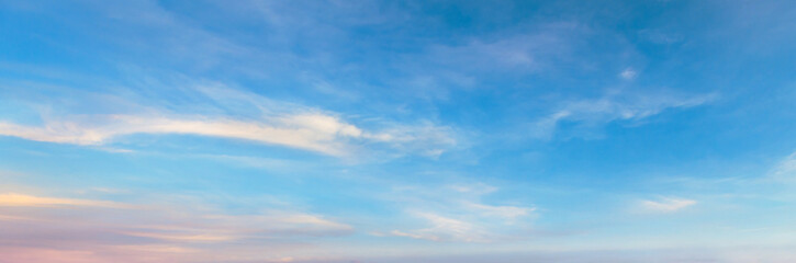 clear blue sky with a few clouds