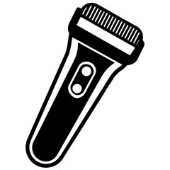 Electric Shaver Silhouette Vector on White Background