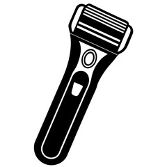 Obraz premium Electric Shaver Silhouette Vector on White Background