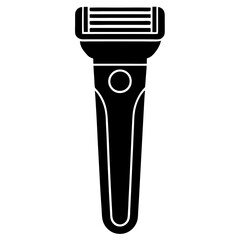 Naklejka premium Electric Shaver Silhouette Vector on White Background