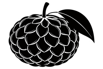 Create a Creative fruit Vector Style Silhouette with white Background