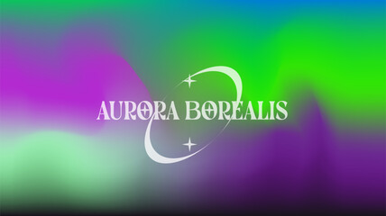 Abstract blurred background in The Northern Lights or Aurora Borealis colors.