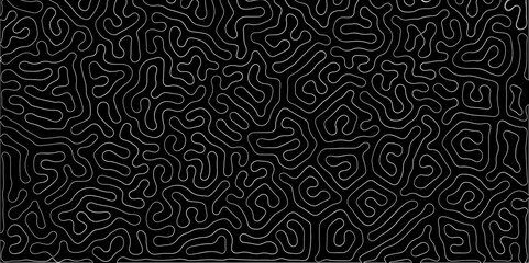 Abstract seamless turing pattern minimal organic geometric black background. white stock line abstract pattern Transparent monochrome striped texture, seamless pattern, modern stylish texture.
