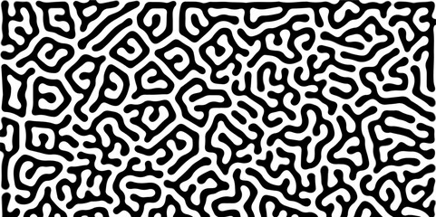 Fototapeta premium Abstract seamless turing pattern minimal organic geometric white background. black bold line abstract pattern Transparent monochrome striped texture, seamless pattern, modern stylish texture.
