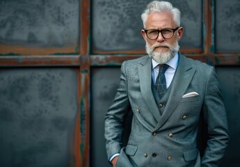 Fototapeta premium Confident Senior Man in a Suit