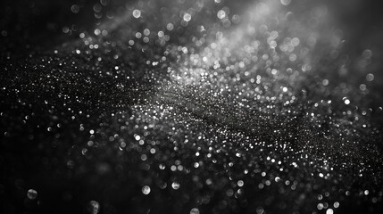 Obraz premium Dark black white grainy background, noise texture grunge gradient abstract banner header poster cover backdrop design