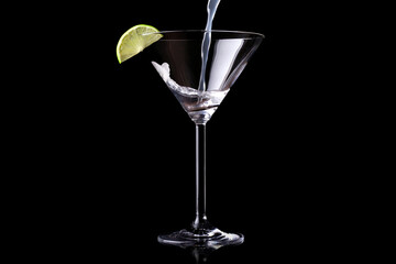 Margarita cocktail is being poured