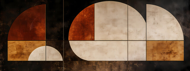 Minimalist Abstract Geometric Art Triptych