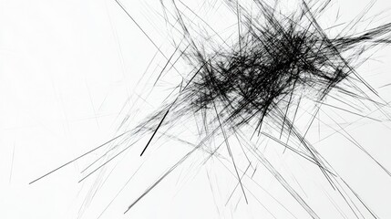Obraz premium Disjointed abstract lines veering off-course, illustrating the concept of distraction on a minimalist white background.