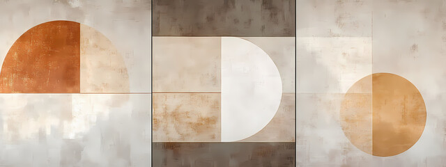 Minimalist Abstract Series with Geometric Shapes
