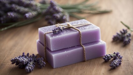 Lavender soap with lavender Spa and relax.