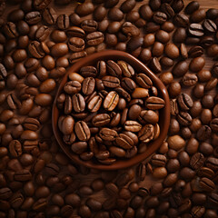 Naklejka premium coffee beans background