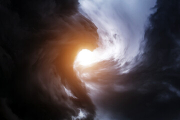 Blurred Whirlwind in the Clouds