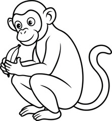 Simple and cute monkey design that encourages kids to experiment with colors and patterns