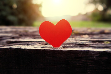 Red Heart Shape closeup