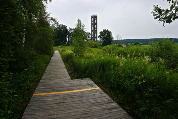 Bannwaldturm im Pfrunger-Burgweiler Ried in Oberschwaben, Baden Württemberg