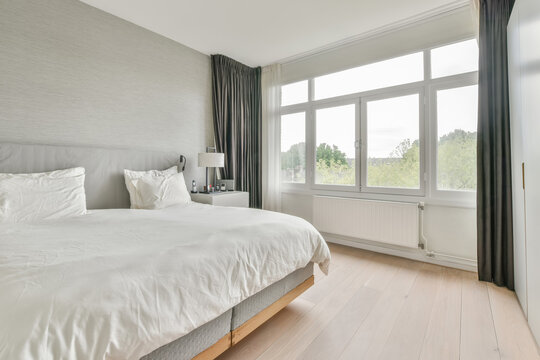 Bright and cozy modern bedroom interior design