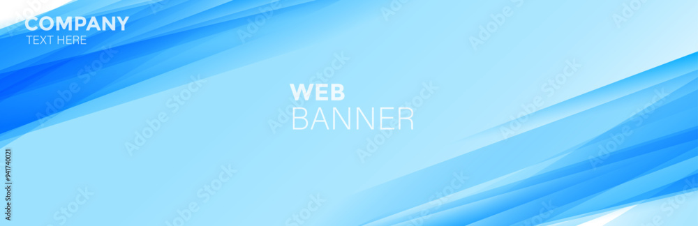 Wall mural abstract blue background, blue banner