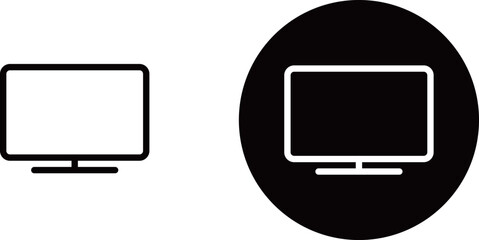 パソコン、モニターのアイコン素材