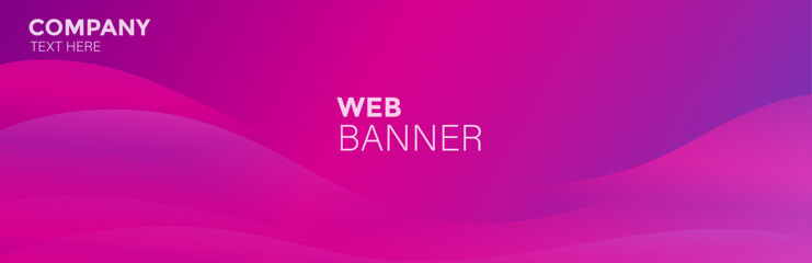 Abstract background with wave, Banners abstract Pink gradient background with waves for business , Pink banner, pink gradient