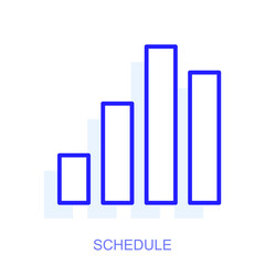 Symbol of a schedule. Vector illustration