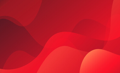 Red abstract gradient wave banner, Red abstract background, red hearts background