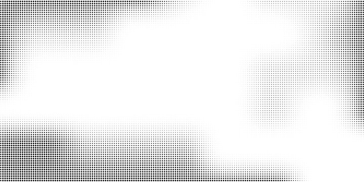 Retro pixelated backdrop. Grunge halftone gradient background. Vector graphic design textured template