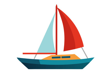 Sailboat Vector Illustration - Nautical SVG, Cricut Files, and Clipart for Logos & T-Shirt Graphics