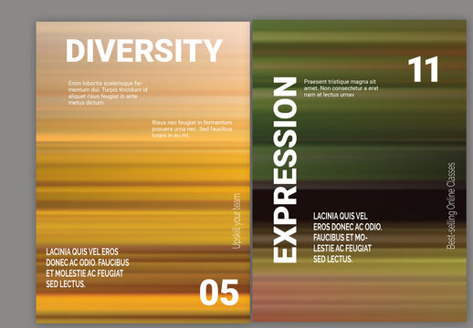 Flyer A4 With Fluid Motion Blur Gradient Colorfull Background