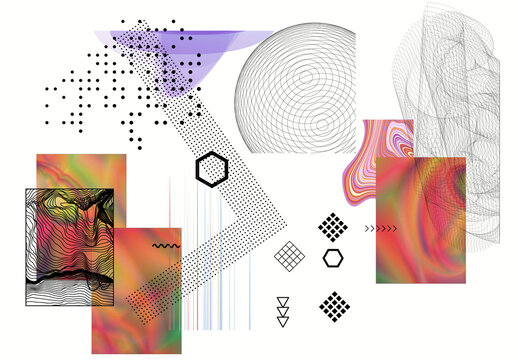 Modern Gothic Design Elements Illustration Set