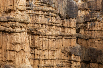 Pha Chor (Pha Cho) - a beautiful cliff near Chiang Mai in North Thailand. Close view of the unique rock formations in Mae Wang National Park.