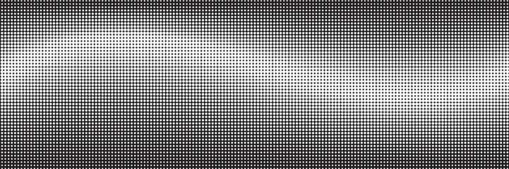 Halftone gradient. Dotted gradient, smooth dots spraying and halftones dot background seamless horizontal geometric pattern vector template set eps 10