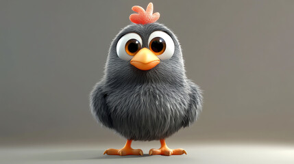 cute chicken, AI generated