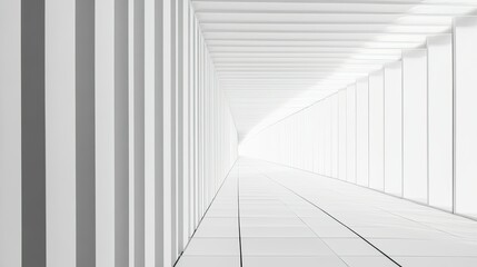 Fototapeta premium Strong, steady lines converging into a single direction, representing focused confidence on a pristine white backdrop.