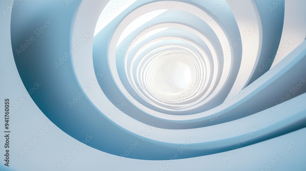 Poster subtle, curved lines in a circular flow, embodying the lifecycle and circular economy principles in 