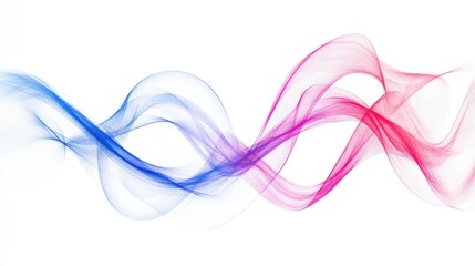 Two abstract lines converging into a single, harmonious flow, illustrating the unity and bond of love on a white background.