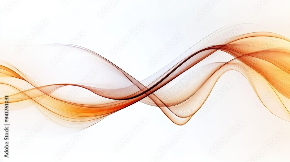 Poster two abstract lines converging into a single, harmonious flow, illustrating the unity and bond of lov