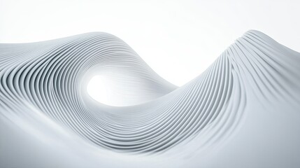 Upward-curving abstract lines forming a peak, symbolizing the achievement of success, set against a clean white background.