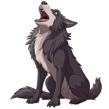 recommend clip art: vector illustration of wolf