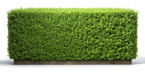 3D Render of Lush Green Hedge in Pot, Hedge, Potted Plants, Landscape Design, Garden Design