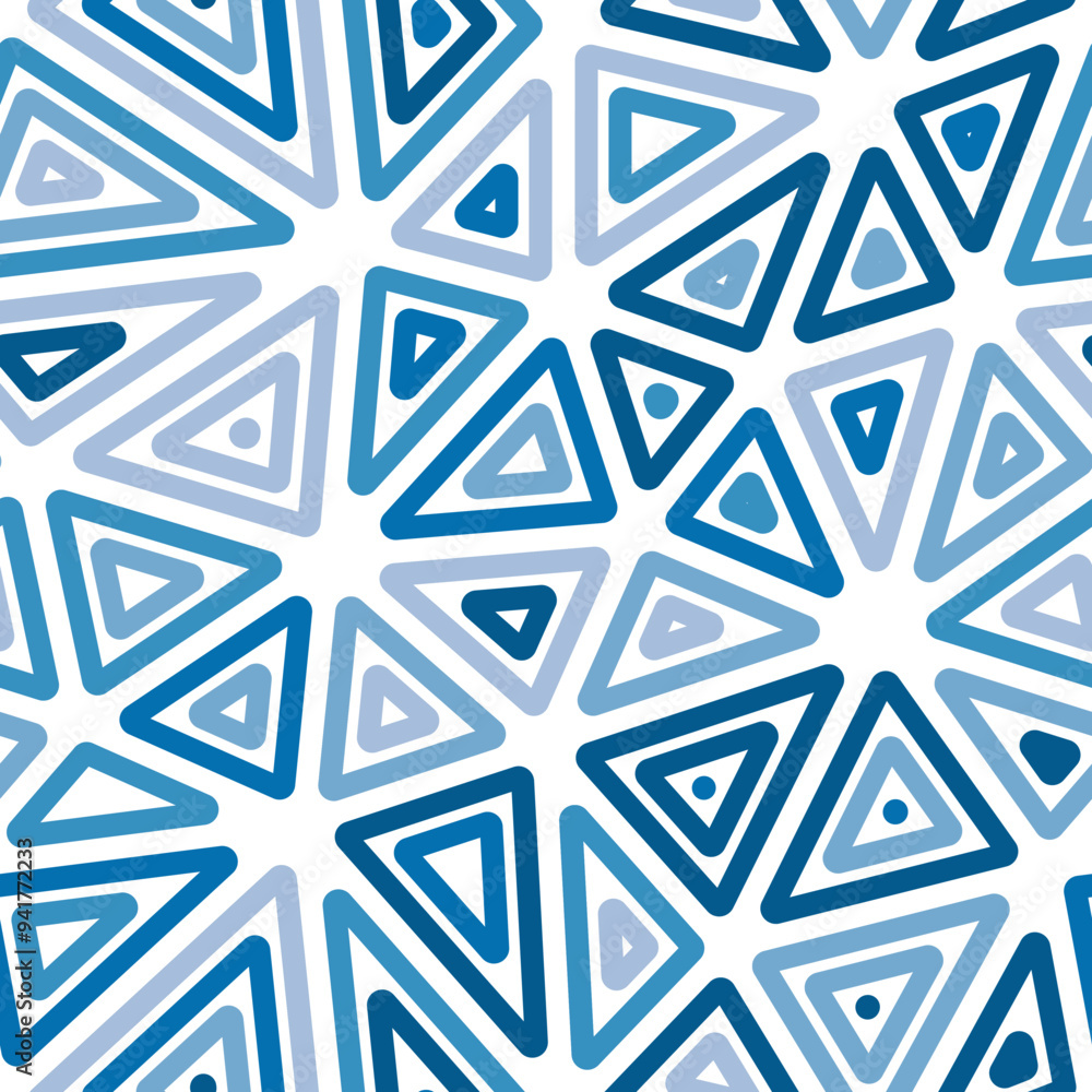 Poster tileable abstract background. big triangles size. multiple repeated inner triangles. multicolored st