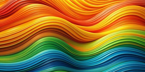 Obraz premium Abstract Colorful Wave, 3D, abstract, colors, waves