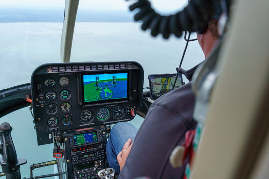 pilot in cockpit