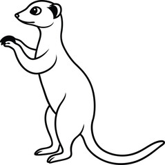 Fun meerkat line art for kids to color bringing cute animals to life with simple and playful designs

