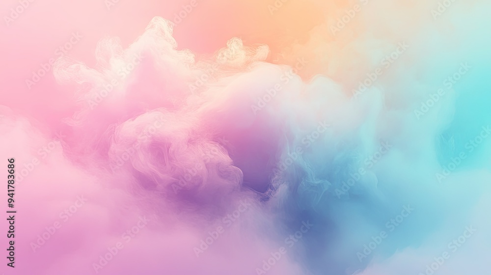 Poster abstract gradient background with soft pastel colors blending smoothly, perfect for text overla