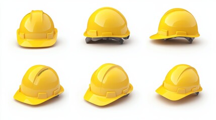 Yellow Hard Hat Safety Helmet.