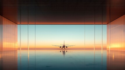 Opulent Airport Lounge, spacious design, elegant furnishings, bright ambiance, inviting atmosphere, ideal for relaxation and leisure before travel