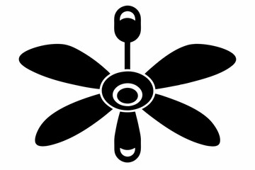Obraz premium Celling fan icon, Air Fan vector silhouette, Celling fan icon clipart symbol